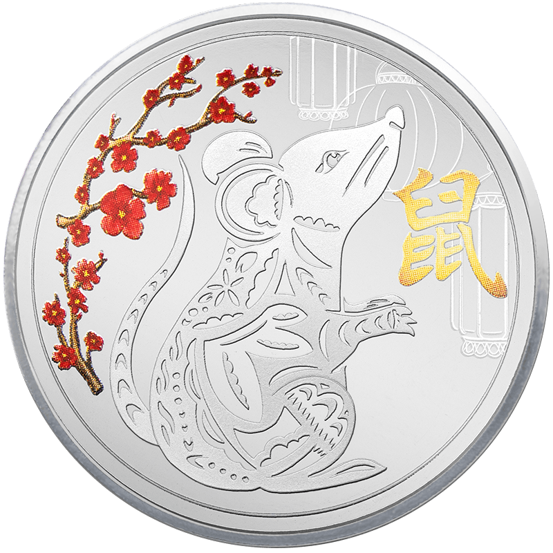 1oz銀貨 Year of the Rat 1ドル 　干支　鼠 Buy 1 oz TD Year of the Prosperous Rat Silver Round | Price in
